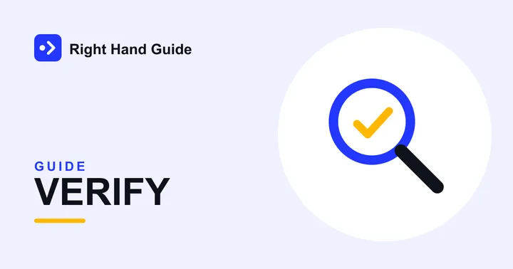 Illustration of a magnifying glass with a check mark, representing verifying a hiring site