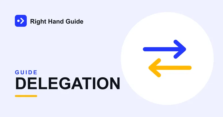 Illustration of two arrows passing in opposite directions, representing handing work over
