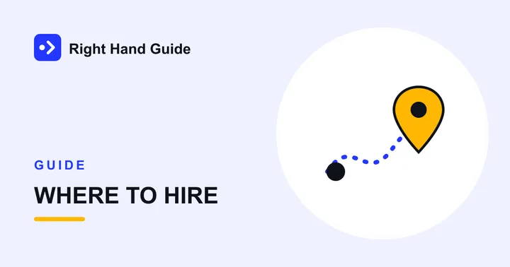 Illustration of a dotted route to a location pin, representing where to hire